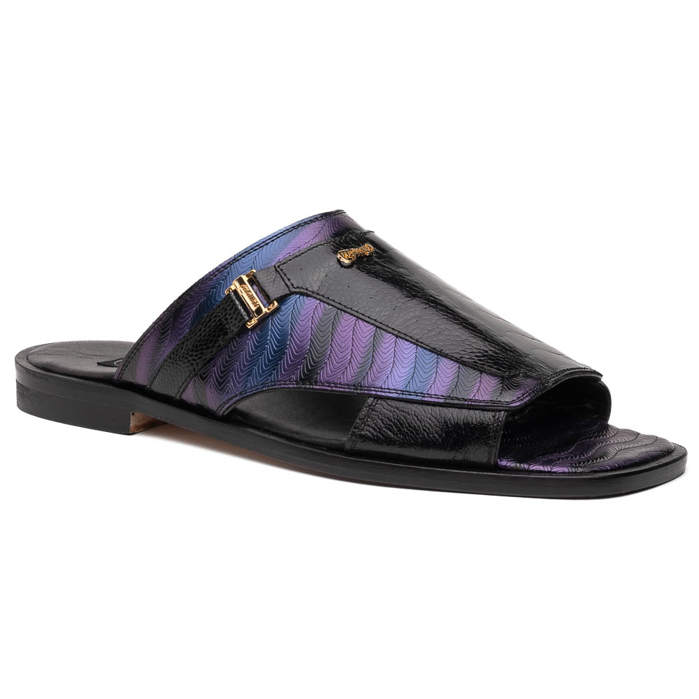 Mauri 1406/1 Aloha Ostrich Leg & Balera Sandal Black / Multi Purple Image