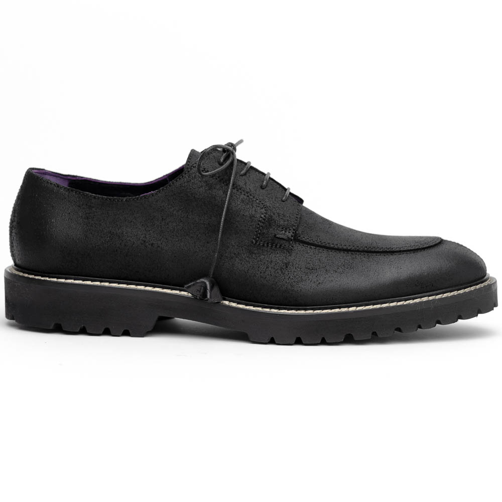 Zelli Campo Suede Goatskin / Wax Lace-up Shoes Black Image
