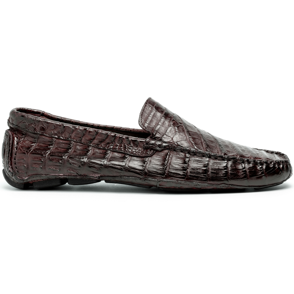 Calzoleria Toscana 4551 Crocodile Driving Shoes Burgundy Image
