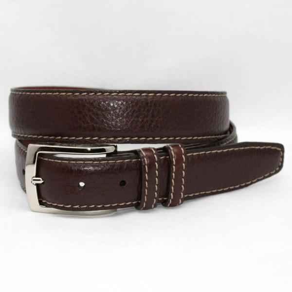 Torino Leather Big & Tall American Bison Belt - Brown Image