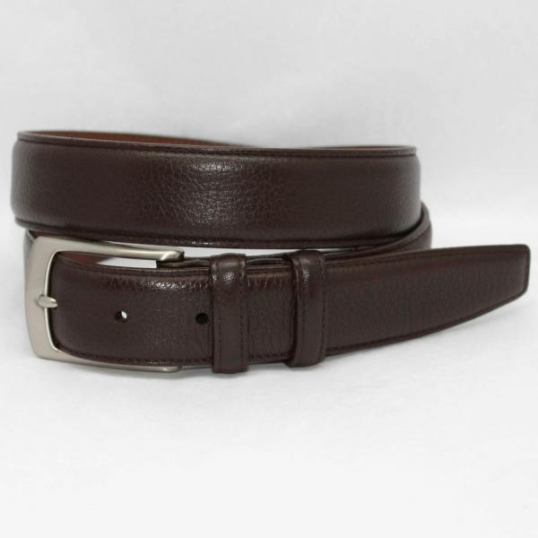 Torino Leather Belgium Pebble Calf Belt - Brown Image