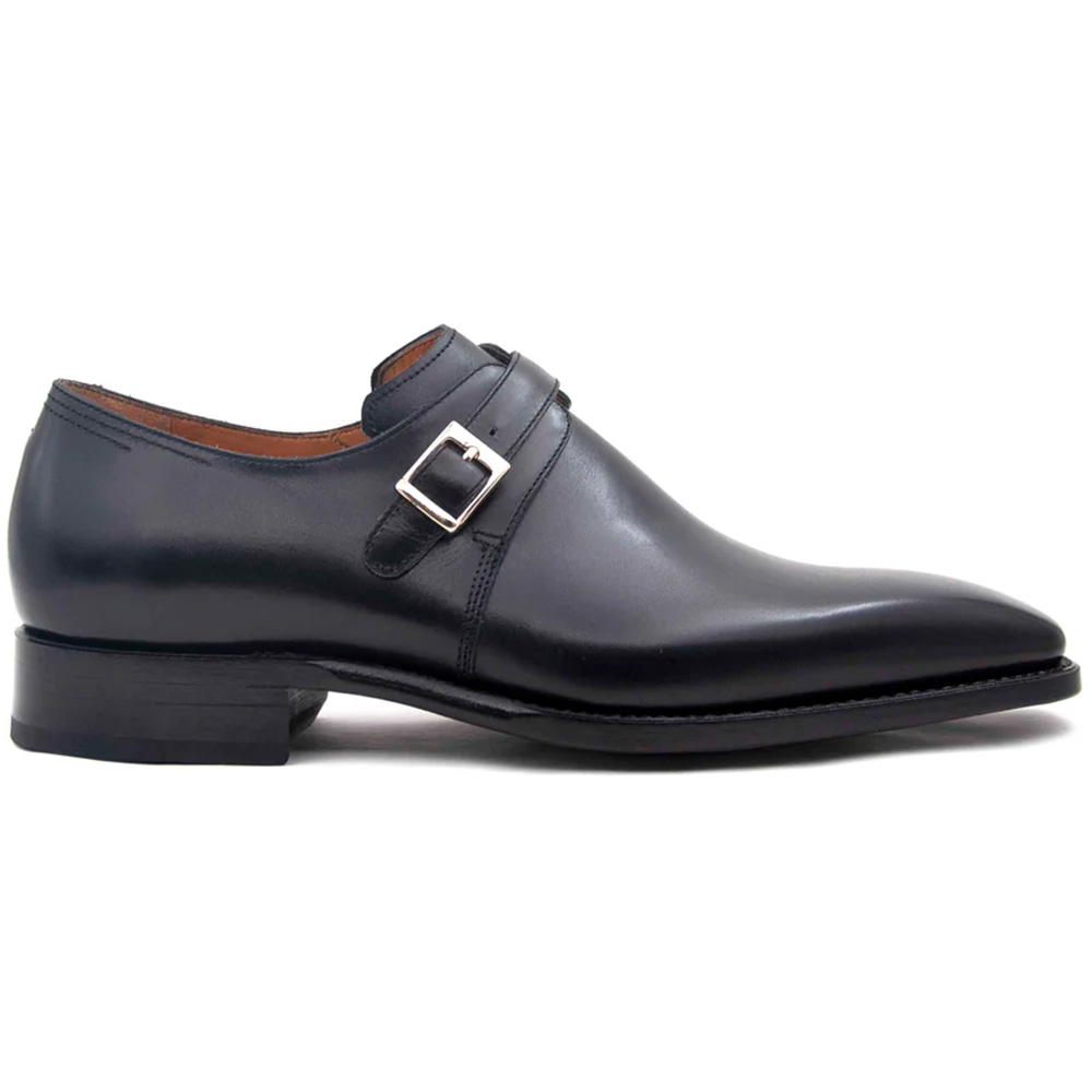 Ugo Vasare Brooks Monk Strap Shoes Black Image