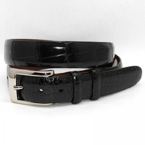 Torino Leather Genuine American Alligator Belt - Black Image