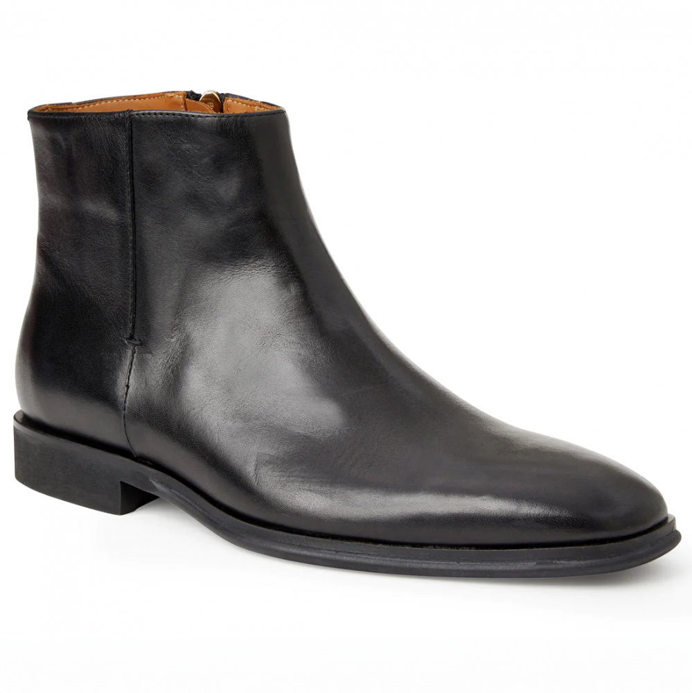 Bruno Magli Raging Leather Side Zip Boots Black Image