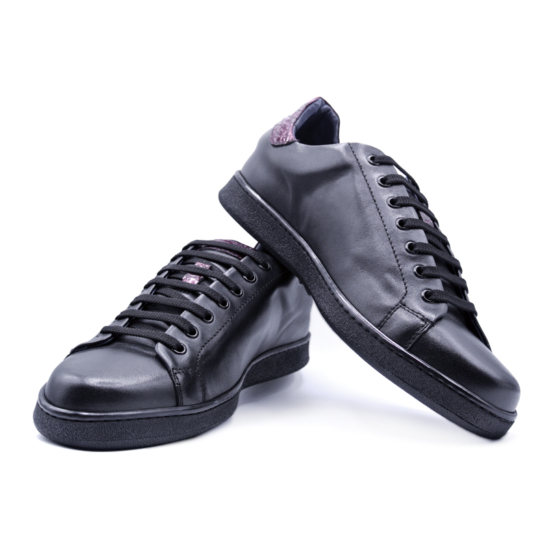 Zelli Calf & Crocodile Shoes Black Size 9 Image