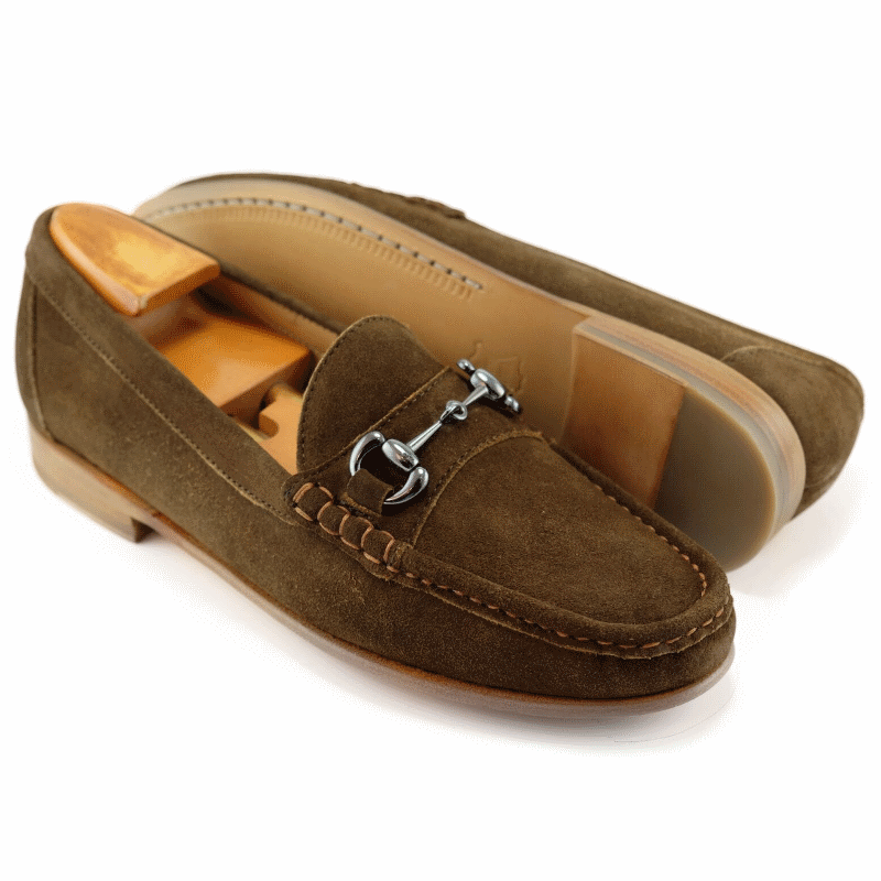 suede bit loafers