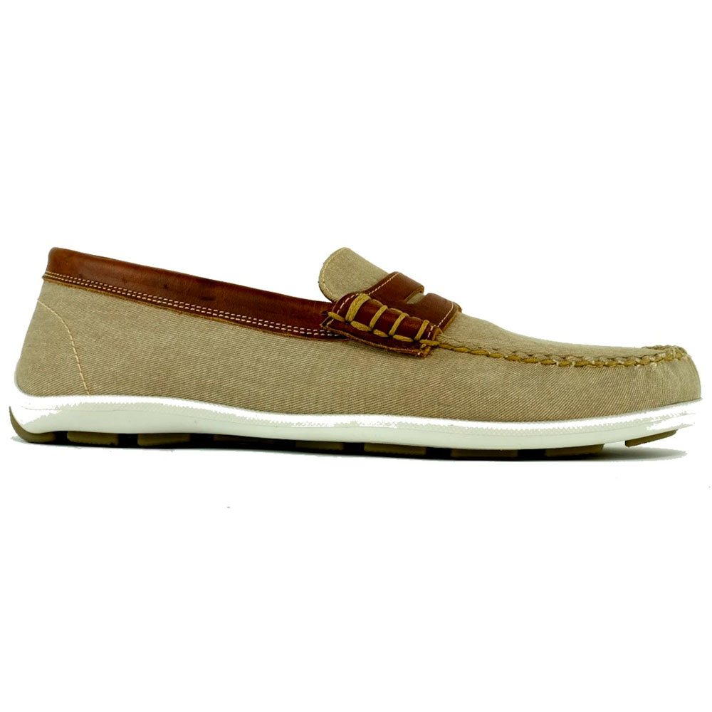 Alan Payne Cannes Penny Loafers Oyster/Tan Image