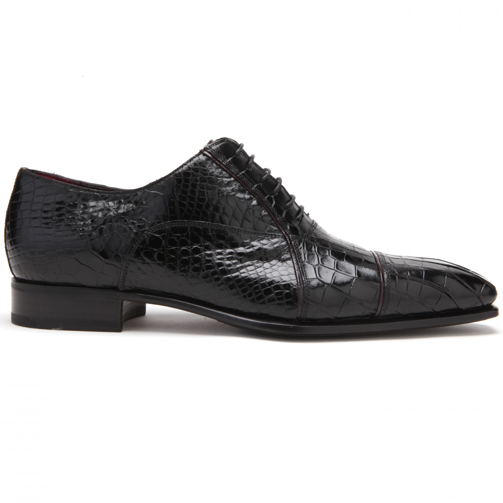 Caporicci 201 Genuine Alligator Shoes Black Image
