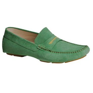 Bacco Bucci Elio Suede Driving Shoes Green Image