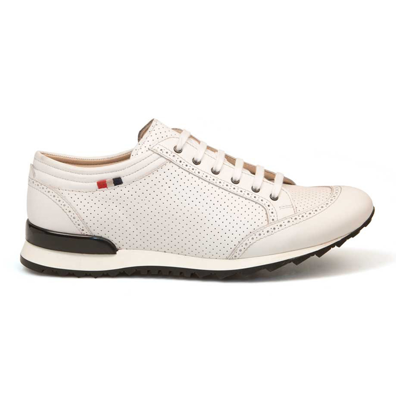 Bacco Bucci Julien Calfskin Sneakers White Image