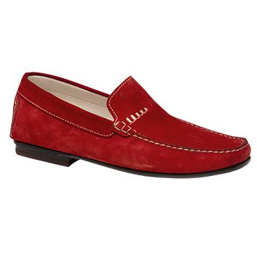 Bacco Bucci Otto Suede Loafers Red Image
