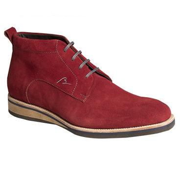 Bacco Bucci Vialli Suede Lace Up Boots Burgundy Image