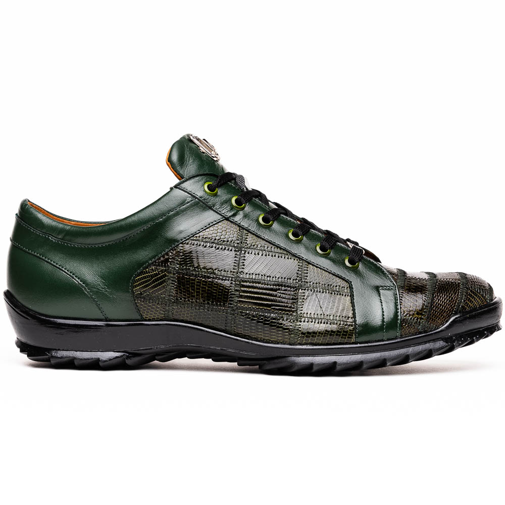 Marco Di Milano Bari Lizard Patchwork Sneakers Green Image