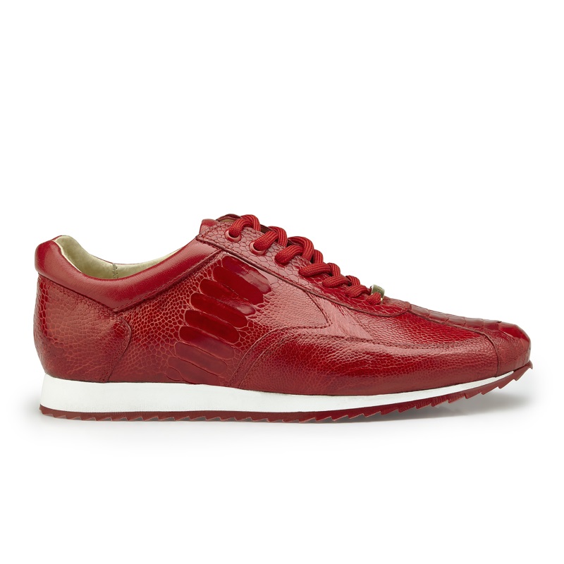 Belvedere Dayton Ostrich Leg Sneakers Red Image