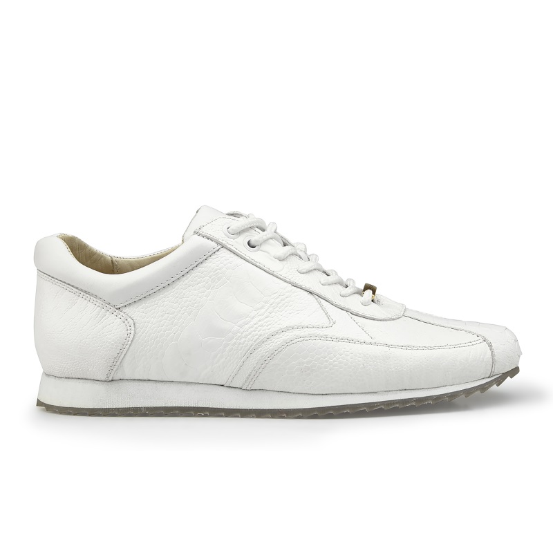 Belvedere Dayton Ostrich Leg Sneakers White Image