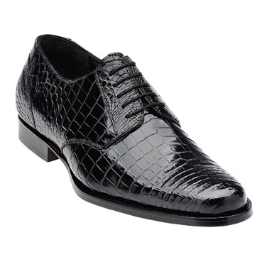 Belvedere Gino Crocodile Shoes Black Image