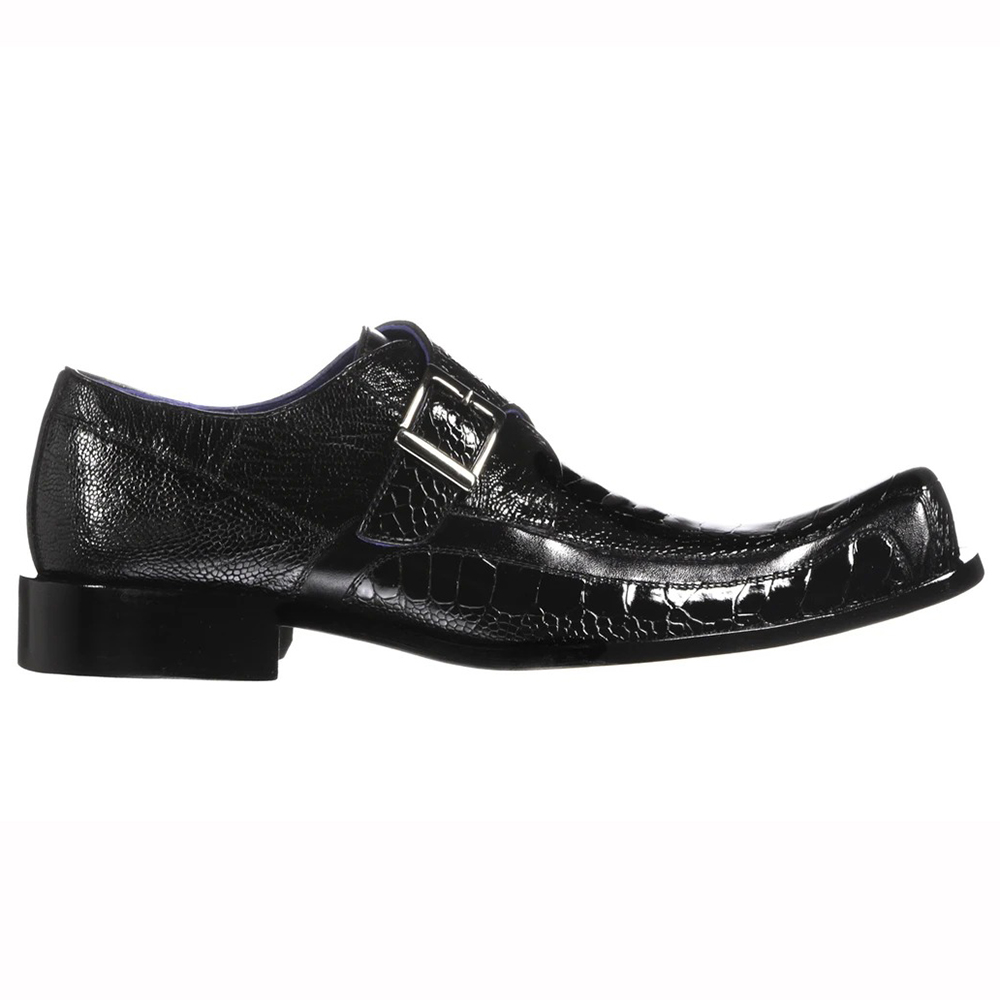 Belvedere Hunter Ostrich Leg / Calfskin Shoes Black Image