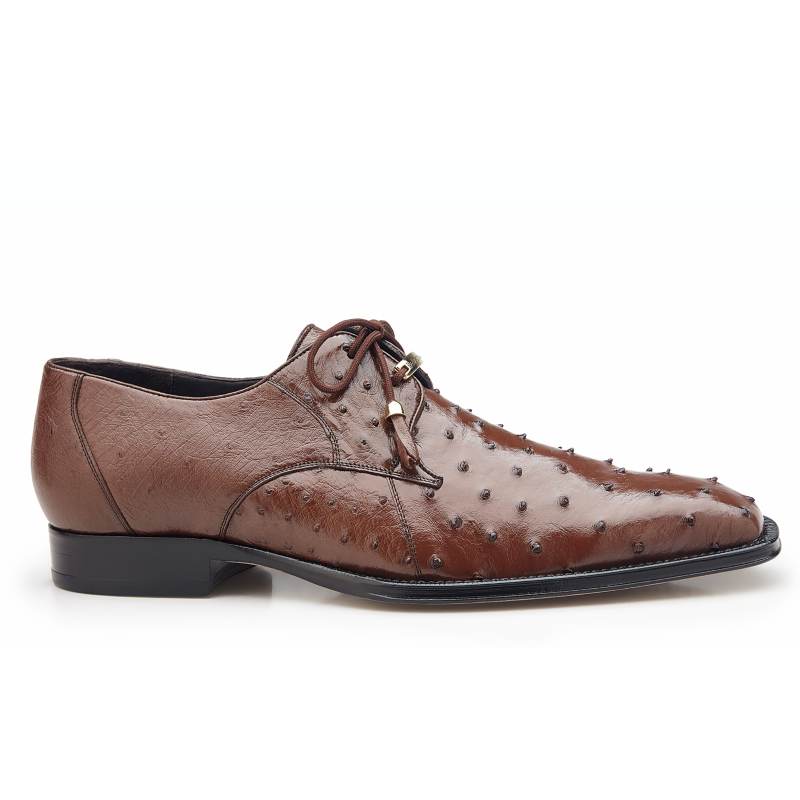 Belvedere Isola Ostrich Quill Dress Shoes Brown Image