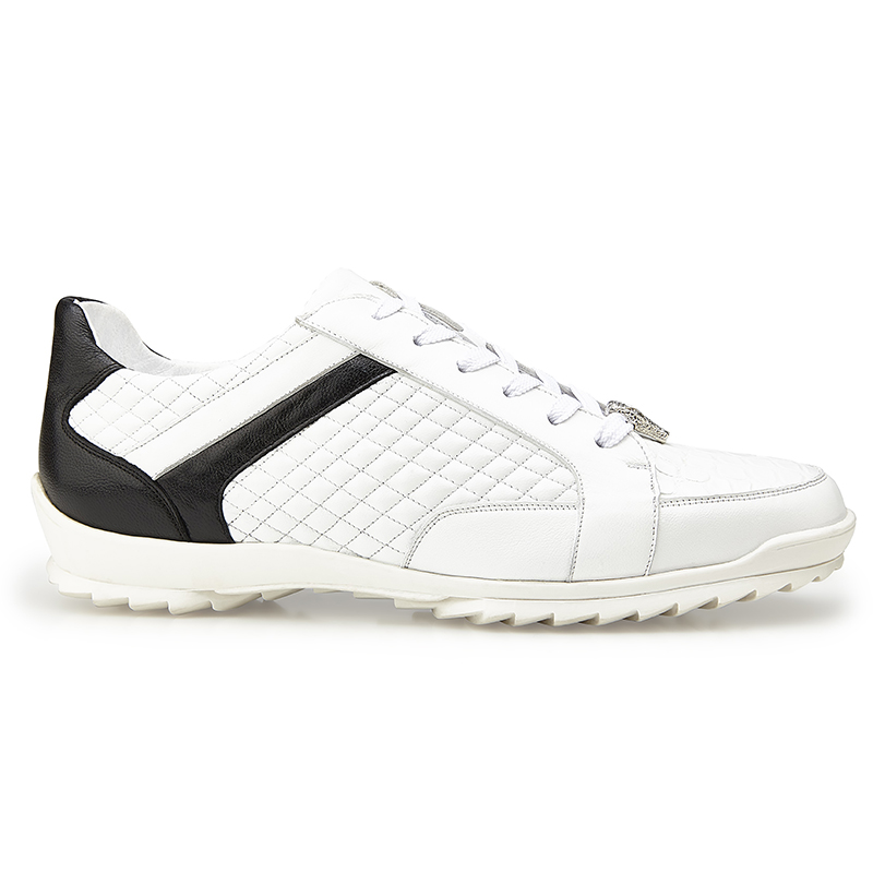 Belvedere Joel Crocodile & Calf Sneakers White Image