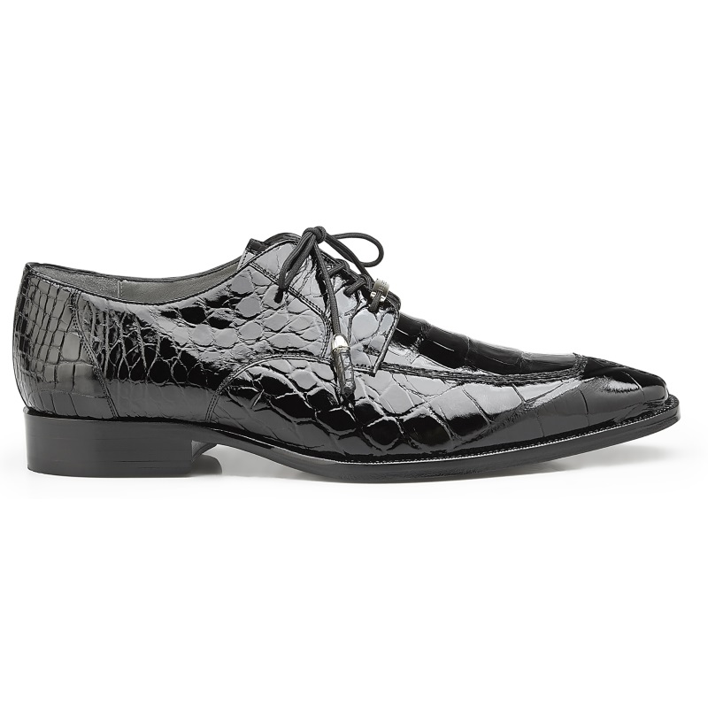 Belvedere Lorenzo Alligator Shoes Black Image