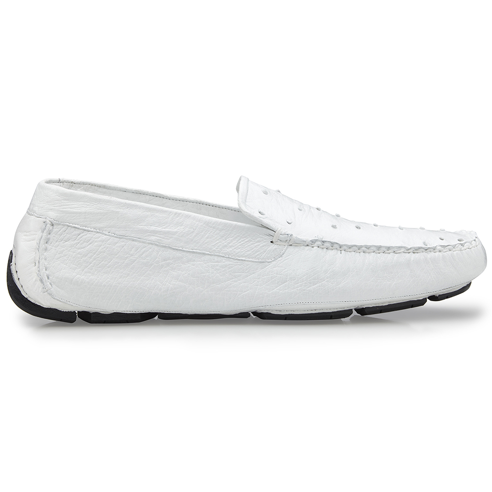 Belvedere Luis Ostrich Shoes White Image