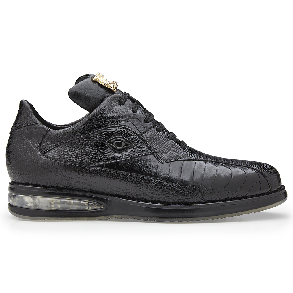 Belvedere Lupo Ostrich / Calfskin Sneakers Black Image