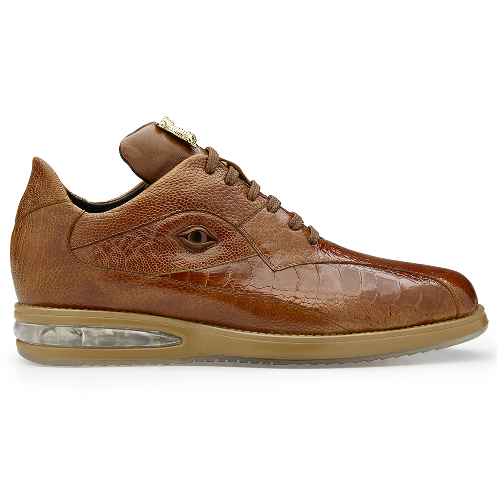 Belvedere Lupo Ostrich / Calfskin Sneakers Honey Image