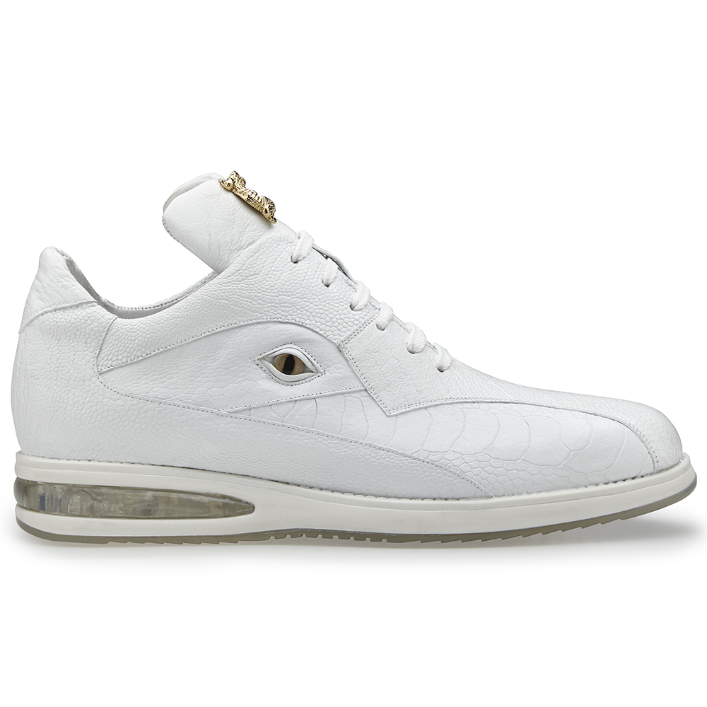 Belvedere Lupo Ostrich / Calfskin Sneakers White Image
