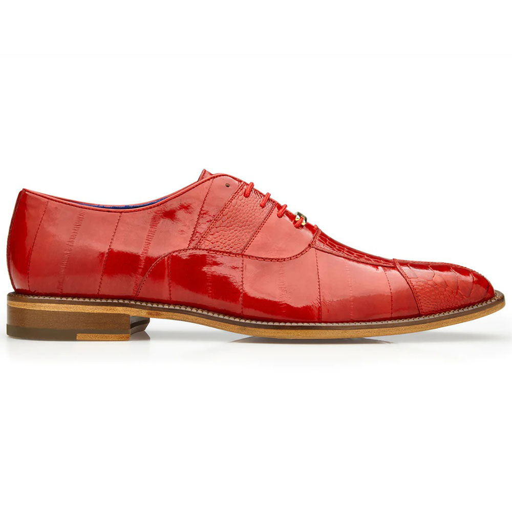 Belvedere Mare Genuine Ostrich / Eel Shoes Ant Red Image