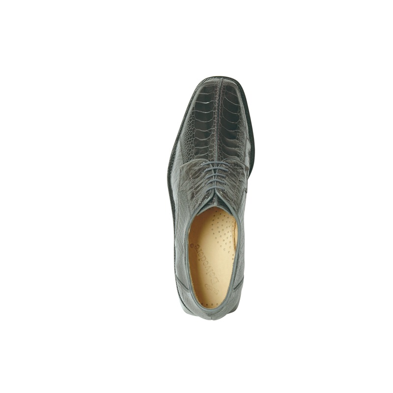 Belvedere Ostrich Leg Lace Up Shoes Gray Image