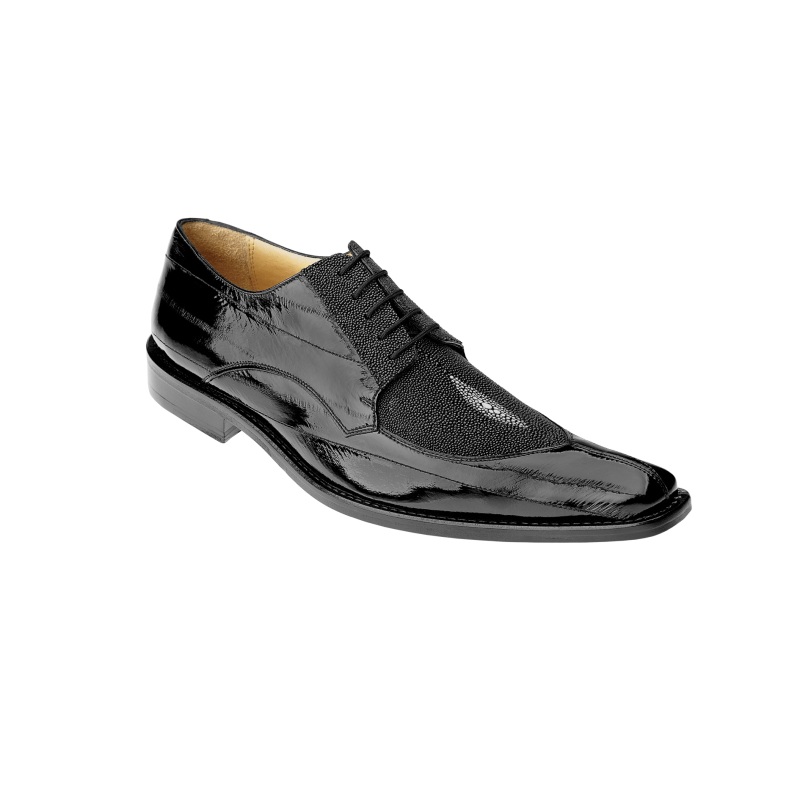 Belvedere Milan Eel/Stringray Shoes Black Image