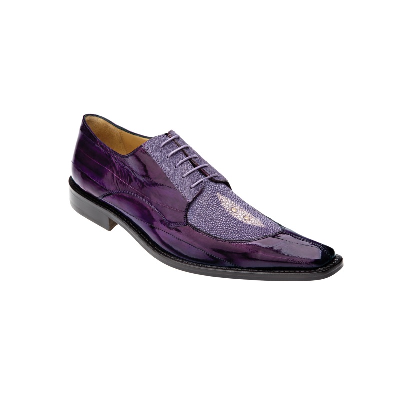 Belvedere Milan Eel/Stringray Shoes Purple Image