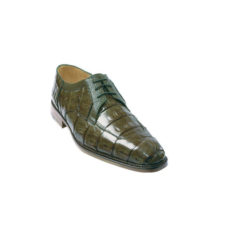 Belvedere Susa Crocodile/Ostrich Shoes Olive Image