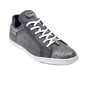 Belvedere Toro Crocodile &amp;amp;amp; Soft Calfskin Sneakers Spring Gray Image