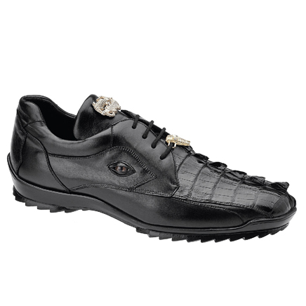 Belvedere Vasco Hornback & Calfskin Sneakers Black Image