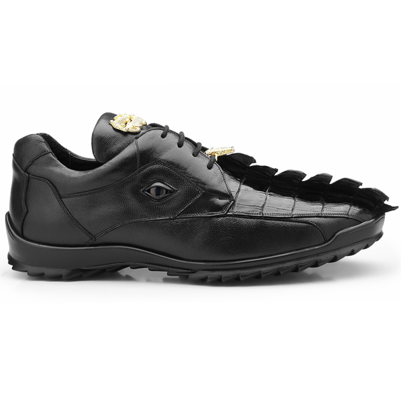 Belvedere Vasco Hornback & Calfskin Sneakers Black Image