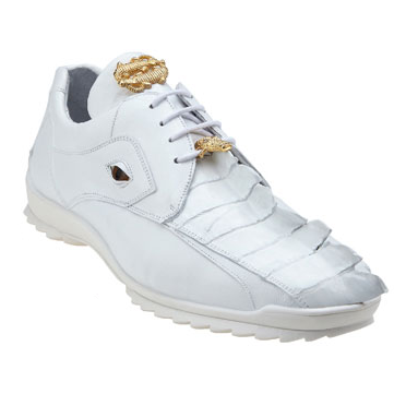 Belvedere Vasco Hornback & Calfskin Sneakers White Image