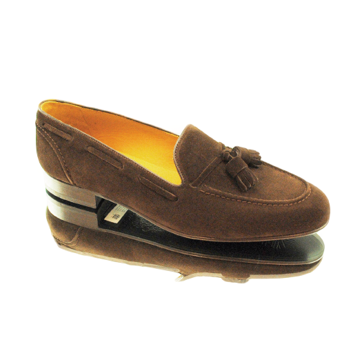 Bow Tie Parker Suede Tassel Loafers Chocolate Image