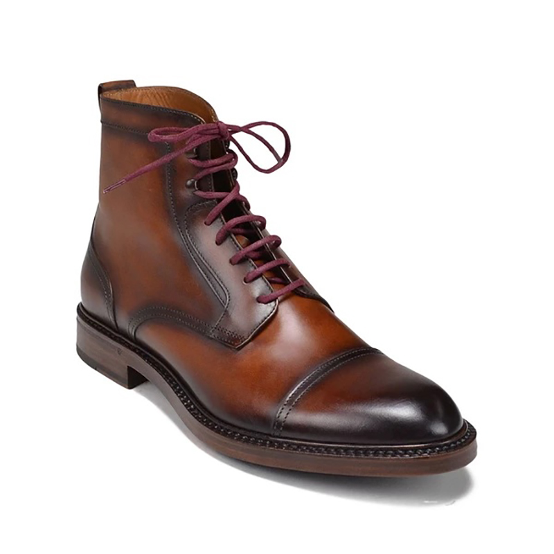 Bruno Magli Antonio Leather Boots Brown Image