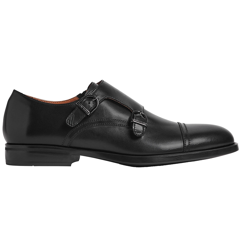 Bruno Magli Barone Monk Strap Shoes Black Image