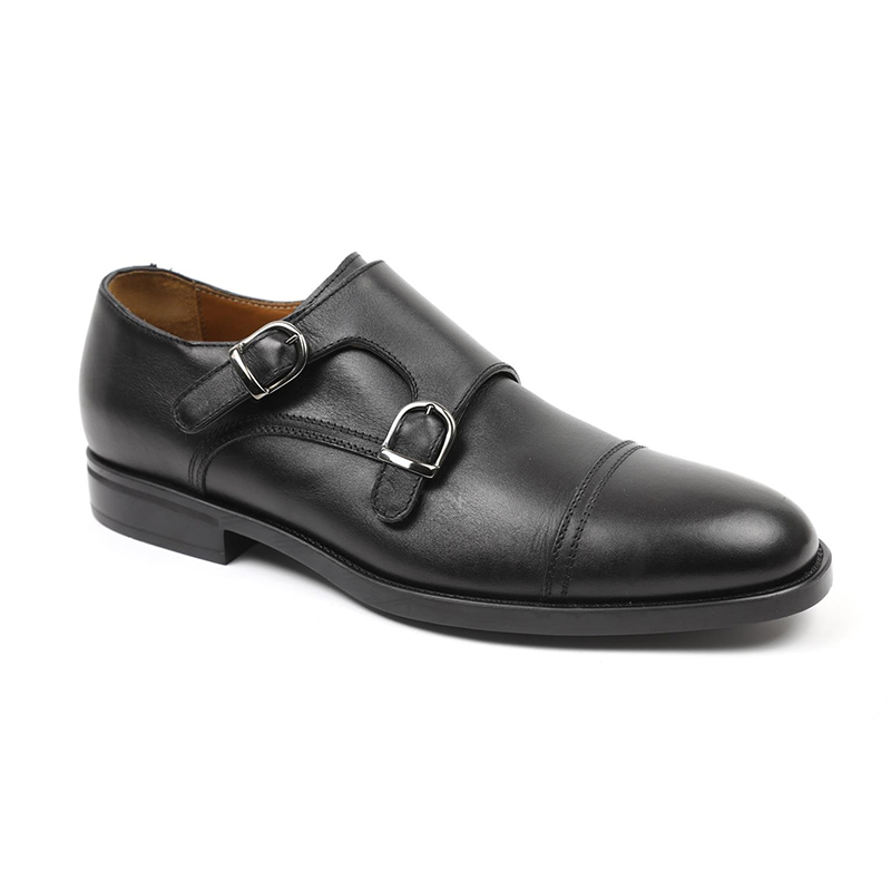 Bruno Magli Barone Monkstrap Shoes Black Image