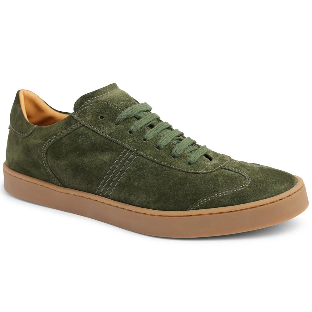 Bruno Magli Bono Suede Lace-up Sneakers Pine Image