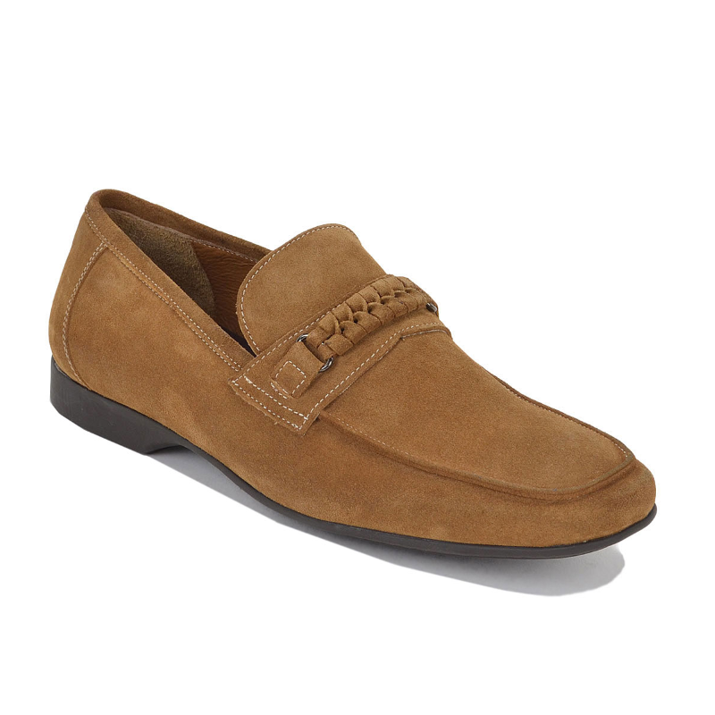 Bruno Magli Lorenzo Suede Casual Loafers Whiskey Image