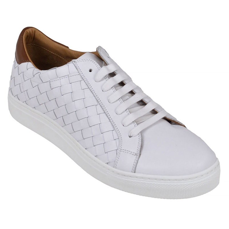 Bruno Magli Malpensa Woven Sneakers White Image