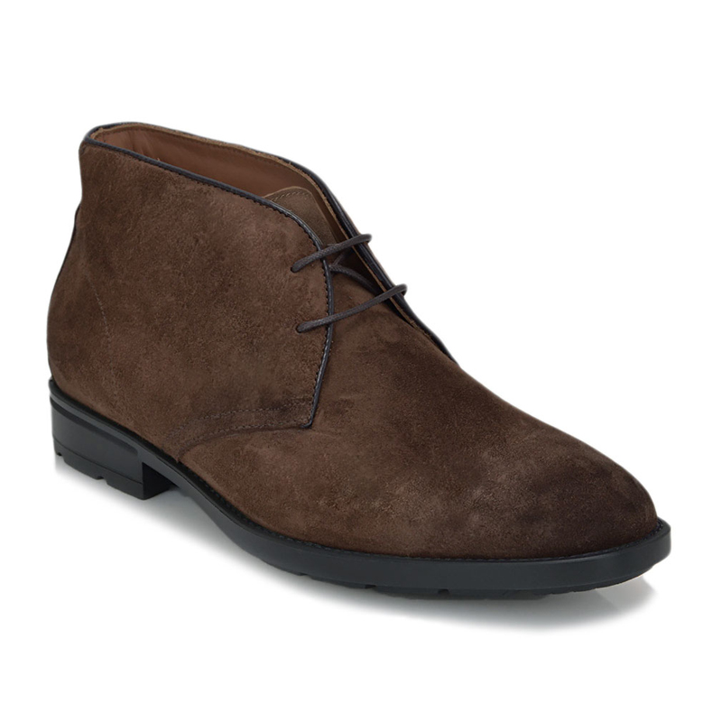 Bruno Magli Ozzy Suede Full Round Toe Boot Cognac Image