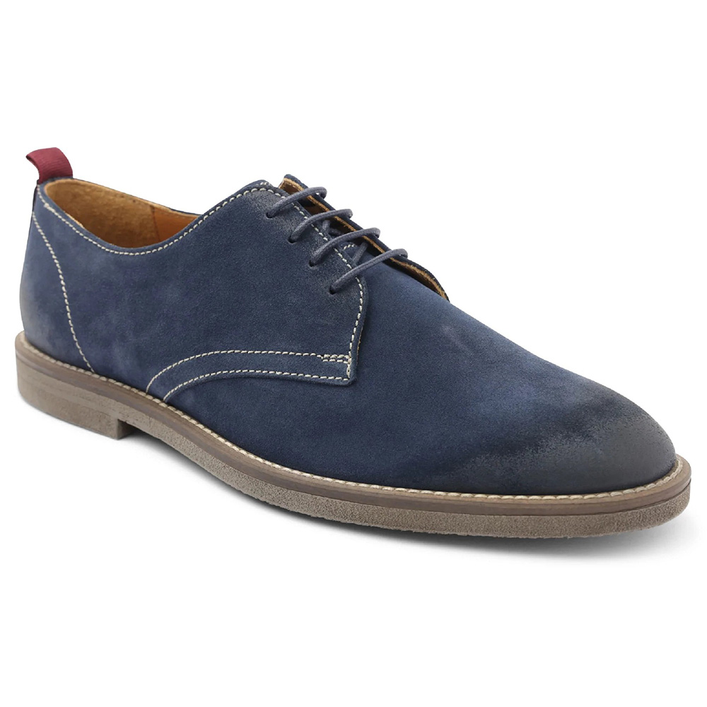 Bruno Magli Sal Water Resistant Suede Derby Shoes Navy Image