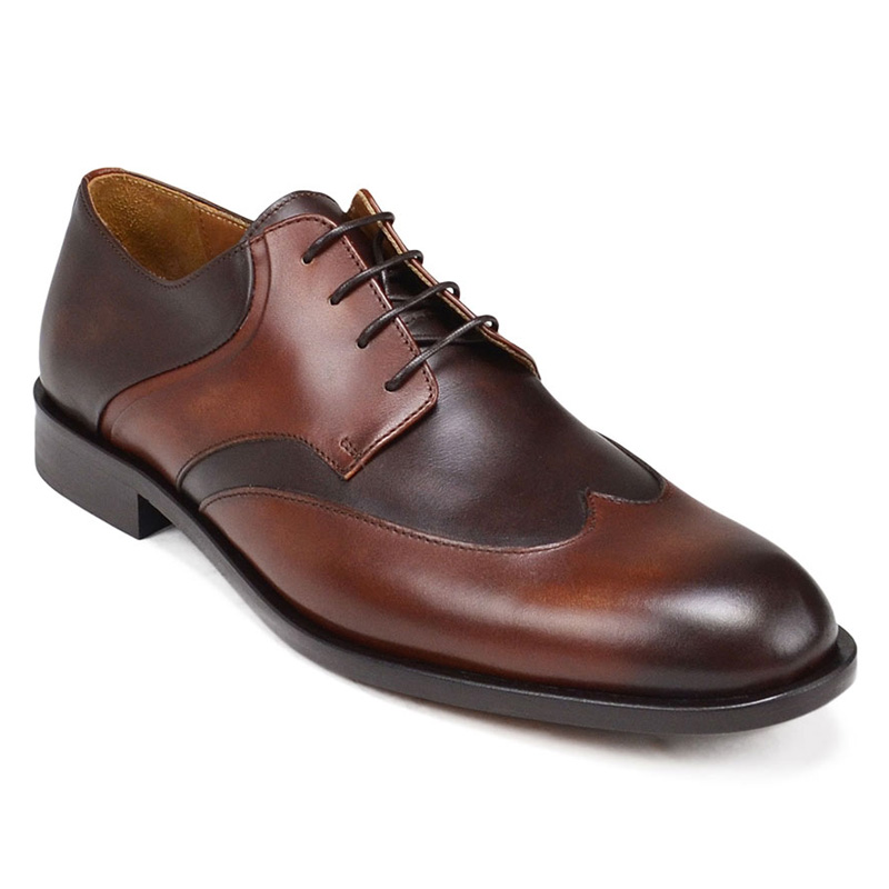 Bruno Magli Salvatore Wingtip Derby Shoes Whiskey Image
