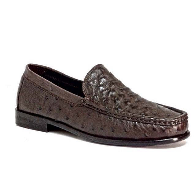 Calzoleria Toscana 1410 Ostrich Quill Loafers Brown Image