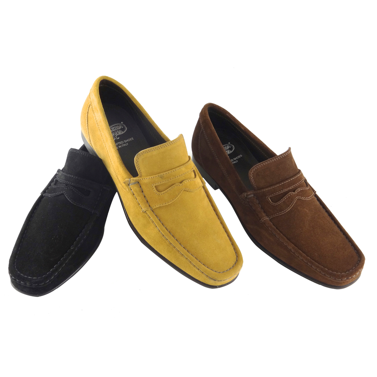 Calzoleria Toscana 3654-S Suede Penny Loafers Image