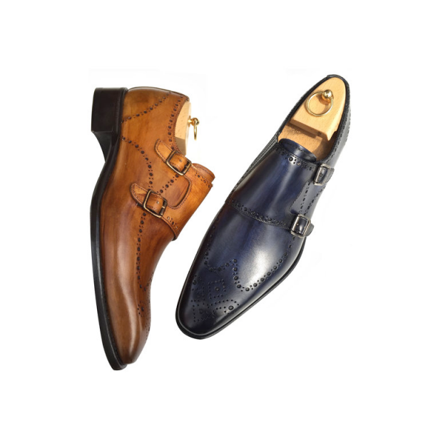 Calzoleria Toscana 8863 Wingtip Monk Strap Shoes Image